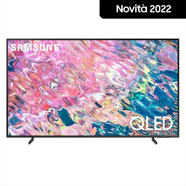 samsung qe75q60b  series 6 tv qled 4k 75â qe75q60b smart tv wi-fi black 2022, quantum hdr, ultra sottile, colori ultra luminosi, suono din