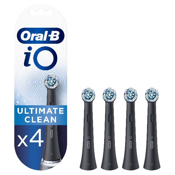 oral-b 80335628  io ultimate clean testine di ricambio nere , 4 pezzi