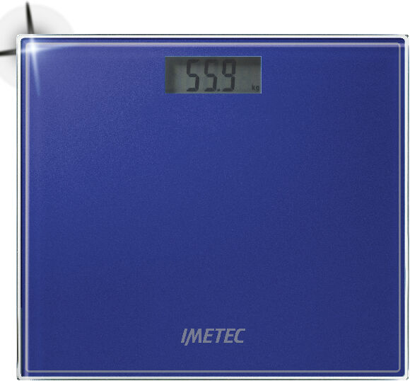 imetec 5813  es1 100 rettangolo blu bilancia pesapersone elettronica