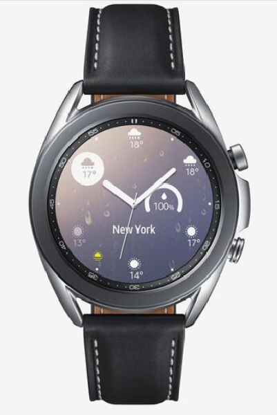 samsung watch 3 41mm  galaxy watch3 smartwatch bluetooth, cassa 41mm acciaio, cinturino pelle,