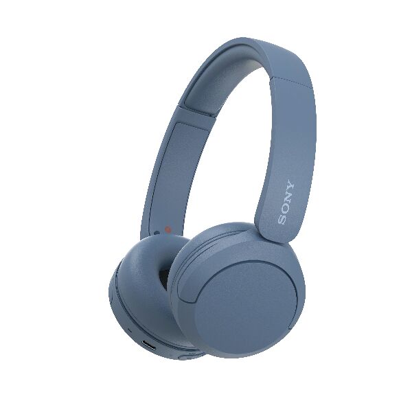 sony whch520l  cuffie bluetooth wireless wh-ch520 - durata della batteria fino a 50 ore con ricarica rapida, stile on-ear - blu