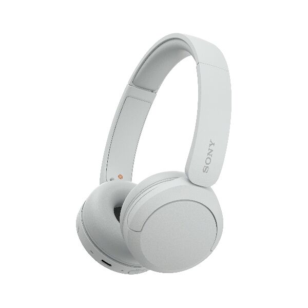 sony whch520w  cuffie bluetooth wireless wh-ch520 - durata della batteria fino a 50 ore con ricarica rapida, stile on-ear - bianco