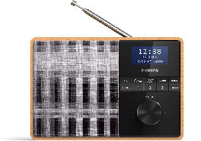 philips tar5505/10  tar5505/10 radio portatile digitale nero, grigio, legno