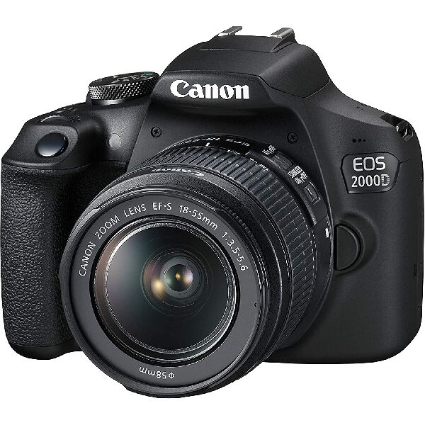 canon eos2000d efs1855is  eos 2000d bk 18-55 is ii eu26 kit fotocamere slr 24,1 mp cmos 6000 x 4000 pixel nero