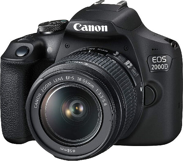 canon eos2000d efs1855is  eos 2000d bk 18-55 is ii eu26 kit fotocamere slr 24,1 mp cmos 6000 x 4000 pixel nero