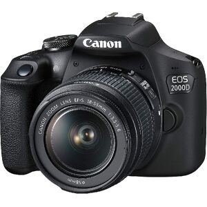 Canon Eos2000d Efs1855is Eos 2000d Bk 18-55 Is Ii Eu26 Kit Fotocamere Slr 24,1 Mp Cmos 6000 X 4000 Pixel Nero