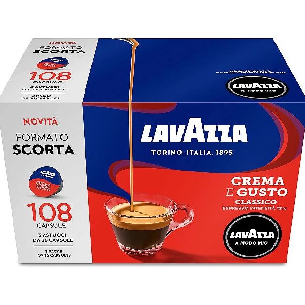 lavazza crema e gusto   crema e gusto 108 pz capsule originali caffÃ¨ per macchine da caffe a modo mio