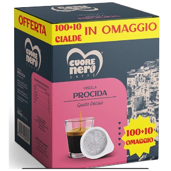 cuore nero procida  cialde  100 pz + 10 in omaggio