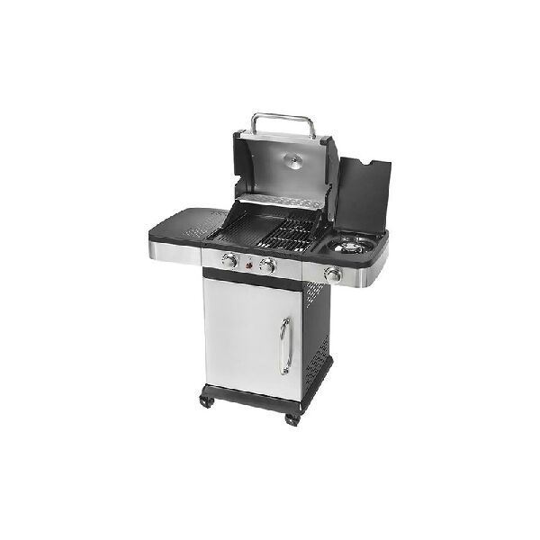 ompagrill indianapolis 3 titanium  barbecue a gas 8.5 kw 2 bruciatori con fornello laterale