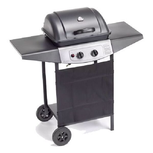 ompagrill gas 4936 double barbecue a gas 5kw 1 bruciatore con 2 ripiani laterali