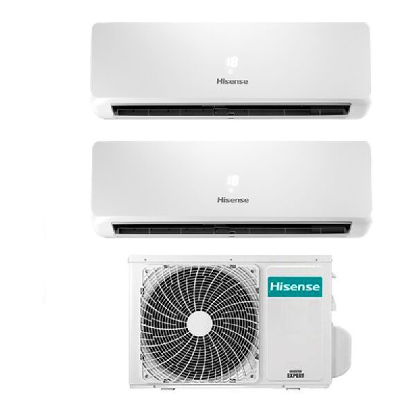 hisense bio air dual  climatizzatore bio air  dual split 9000+12000 btu inverter con wifi 2amw42u4rgc in a++