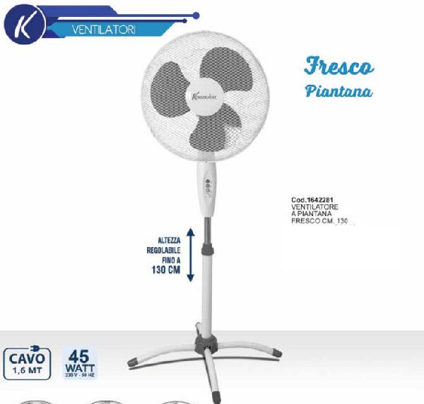 kasa 1642281 viva ventilatore a piantana fresco cm.130