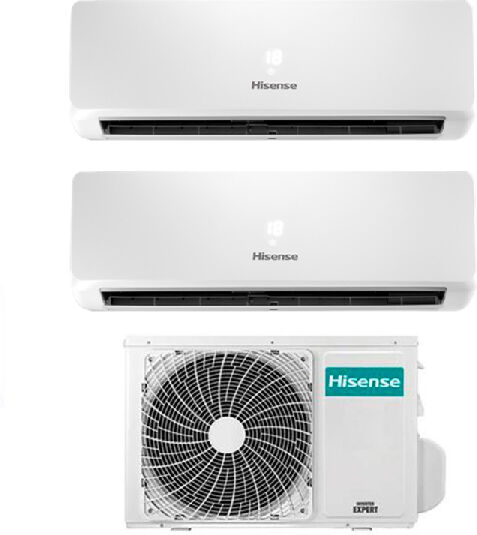 hisense bio air dual  climatizzatore bio air  dual split 9000+12000 btu inverter con wifi 2amw42u4rgc in a++