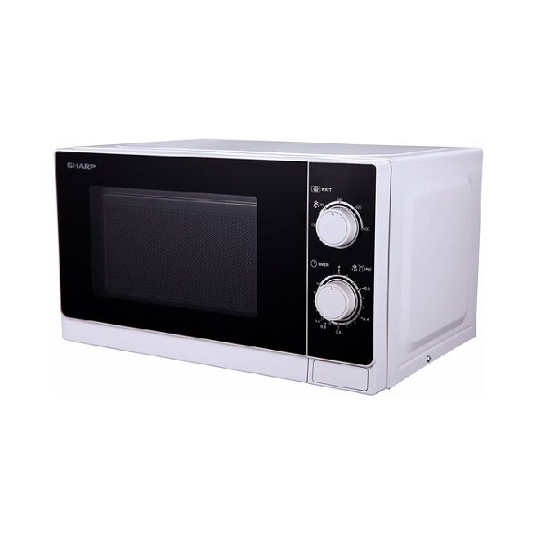 sharp r600ww  home appliances r-600ww forno a microonde superficie piana microonde combinato 20 l 800 w nero, bianco