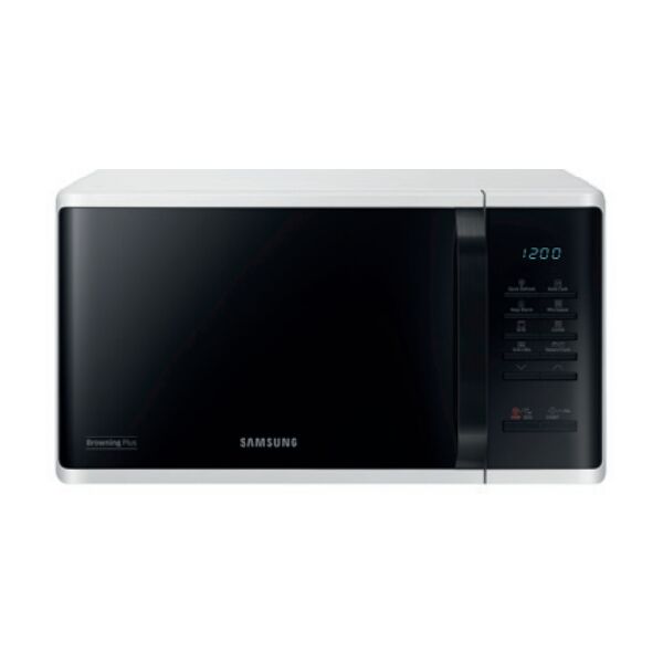 samsung mg23k3513aw/et  mg23k3513aw superficie piana microonde con grill 23 l 800 w nero, bianco