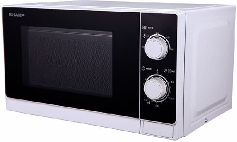 sharp r600ww  home appliances r-600ww forno a microonde superficie piana microonde combinato 20 l 800 w nero, bianco