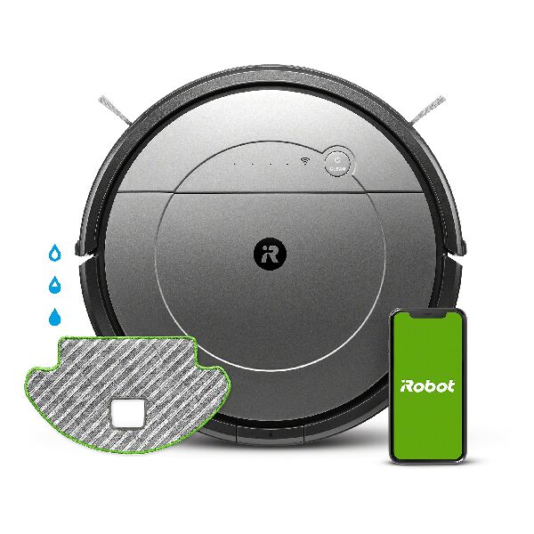 roombacombopremiumkit irobot roomba combo kit aspirapolvere robot 0,45 l senza sacchetto nero, grigio