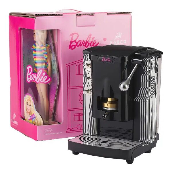 faber brb01 macchina da caffe piccola slot barbie edition telaio nero