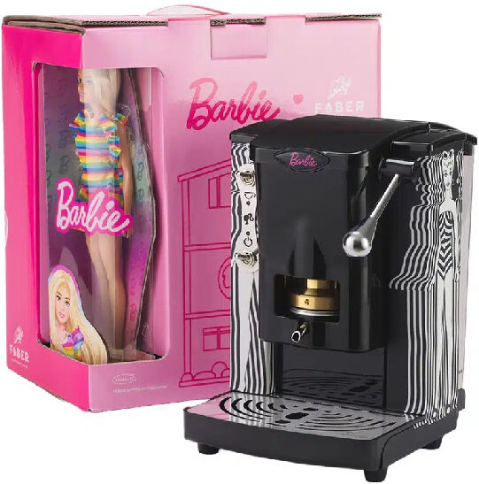 faber brb01 macchina da caffe piccola slot barbie edition telaio nero