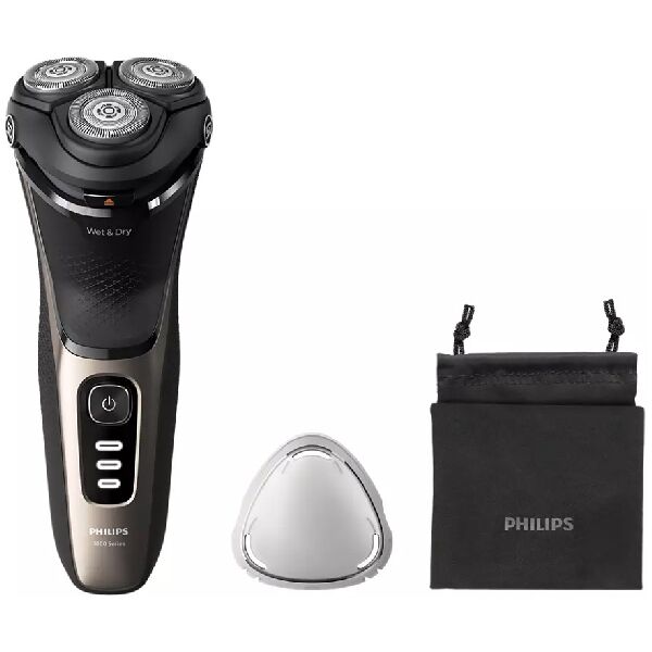 philips s3242 rasoio elettrico wet & dry ricaricabile  lame powercut 5d flex autonomia 60 minuti