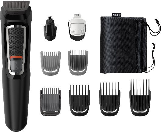 philips mg3740  multigroom series 3000 9 accessori 9-in-1, barba e capelli