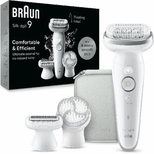 Braun Ses9-061 Silk-Ã©pil 9 9-061, Epilatore Elettrico Donna Per Una Epilazione Facile, Pelle Liscia A Lungo, Bianco/argento