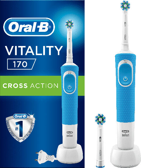 oral-b vitality 170 blue  vitality 170 spazzolino elettrico blu braun