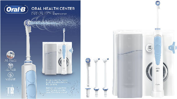 oral-b md203ref  idropulsore health center avanzato con 2 beccucci oxyjet, 2 beccucci con getto dâacqua. 1 idropulsore