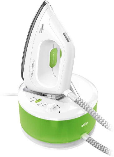 braun is2055gr  128801006 ferro da stiro a caldaia 2200 w 1,3 l verde, bianco