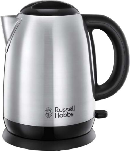 russell hobbs 2391270  adventure bollitore elettrico 1,7 l 2400 w nero, argento