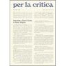 Per la critica. Vol. 1