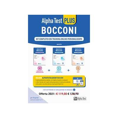 Alpha Test PLUS Bocconi. Kit completo con training online persona... Alpha Test PLUS Bocconi. Kit completo con training online persona...