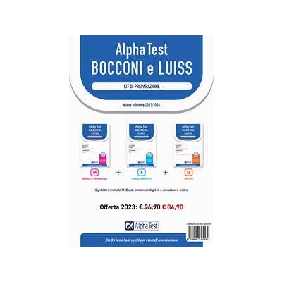 Massimiliano Bianchini Alpha Test Bocconi Luiss. Kit di preparazione: Manuale di prepara... Massimiliano Bianchini Alpha Test Bocconi Luiss. Kit di preparazione: Manuale di prepara...