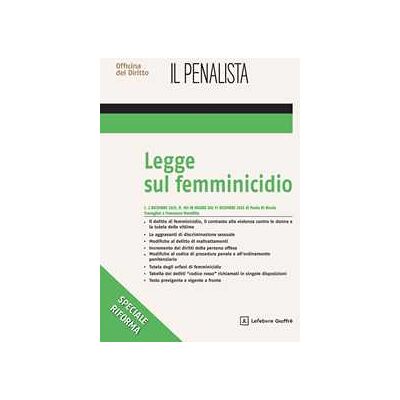 Paola Di Nicola Travaglini;Francesco Menditto Legge sul femminicidio Paola Di Nicola Travaglini;Francesco Menditto Legge sul femminicidio