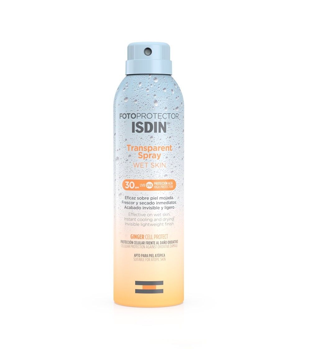 Isdin fotoprotector spray trasparente wet skin spf 30 250ml