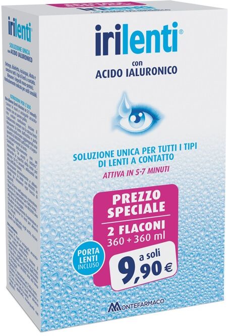 Montefarmaco Irilenti Plus Soluzione Unica per Lenti a Contatto Morbide 2x360 ml