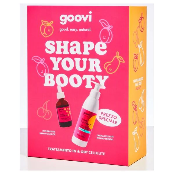 the good vibes company goovi box anticellulite shape your booty integratore e crema