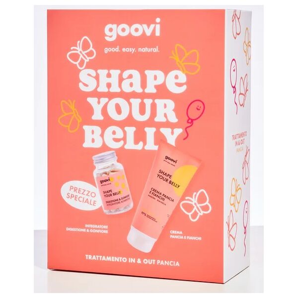 the good vibes company goovi box punto vita shape your belly integratore e crema