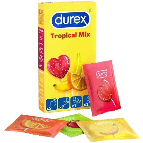 reckitt benckiser durex tropical easy on profilattici aromatizzati 6 pezzi