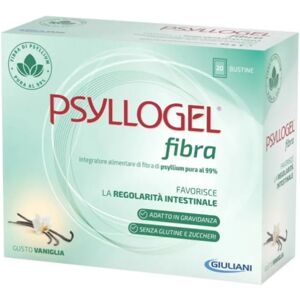 Giuliani Psyllogel Fibra Integratore per Intestino Gusto Vaniglia 20 Bustine