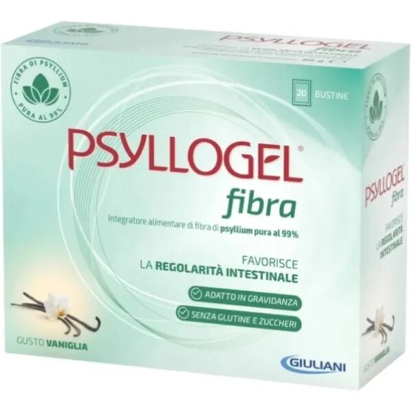 giuliani psyllogel fibra integratore per intestino gusto vaniglia 20 bustine