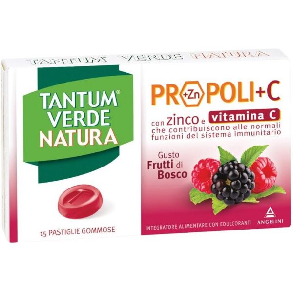 angelini (a.c.r.a.f.) spa tantum verde natura 15 pastiglie gommose frutti di bosco