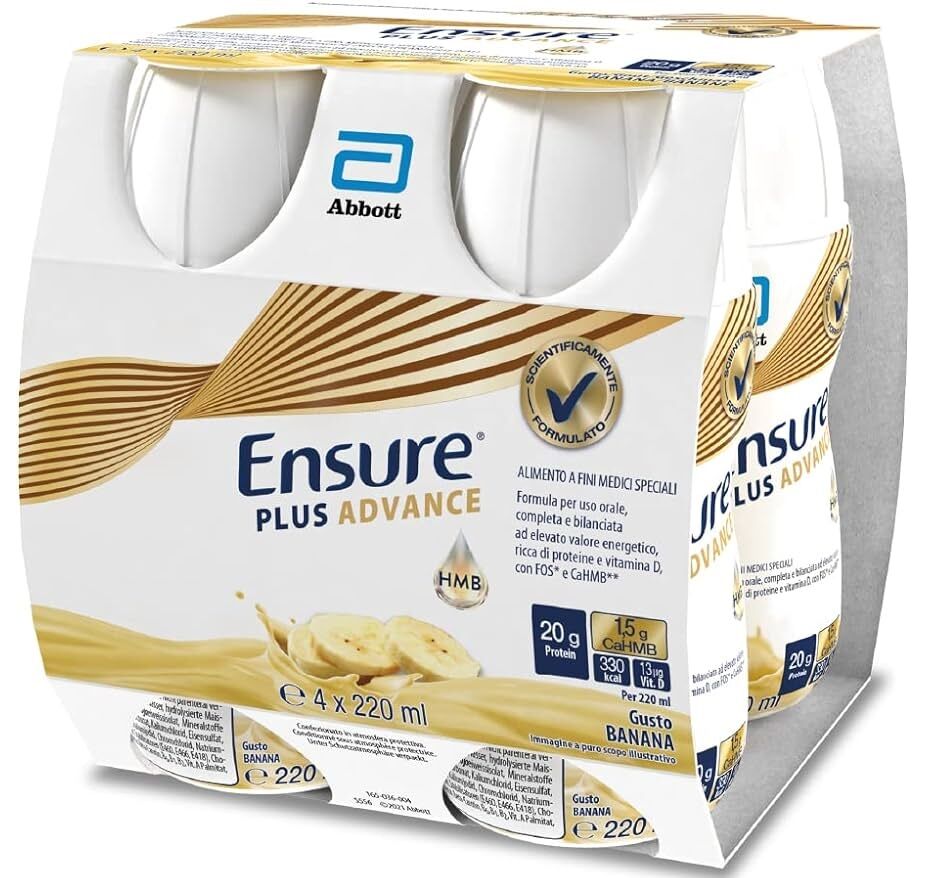 Abbott Ensure Plus Advance Banana 4 flaconi da 220ml