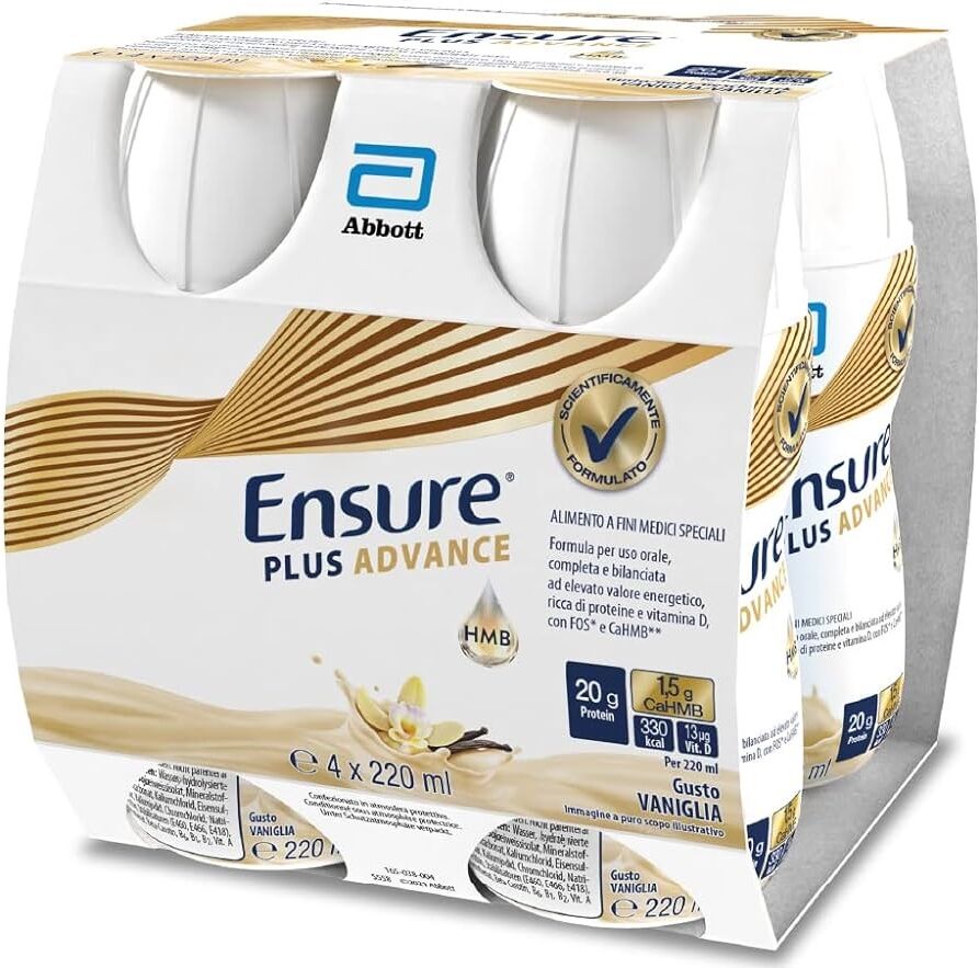 Abbott Ensure Plus Advance Vaniglia 4 flaconi da 220ml