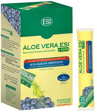 ESI Aloe Vera Succo Forte con Mirtillo Mirtillo 24 pocket drink da 20 ml