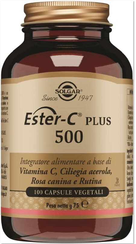 Solgar Ester C Plus 500 mg Vitamina C Esterificata 100 capsule.