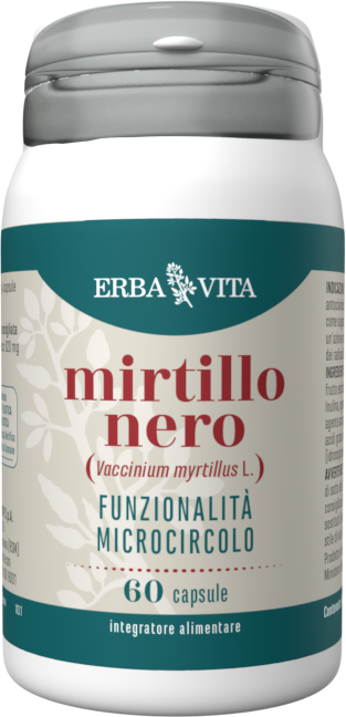 Erba Vita Mirtillo Nero Bacche Funzionalità Microcircolo 60 capsule