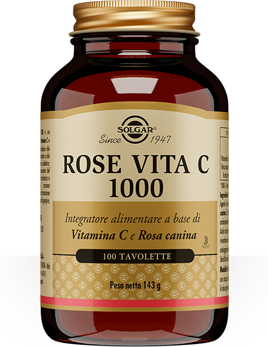 Solgar Rose Vita C 1000 Vitamina C Naturale 100 tavolette