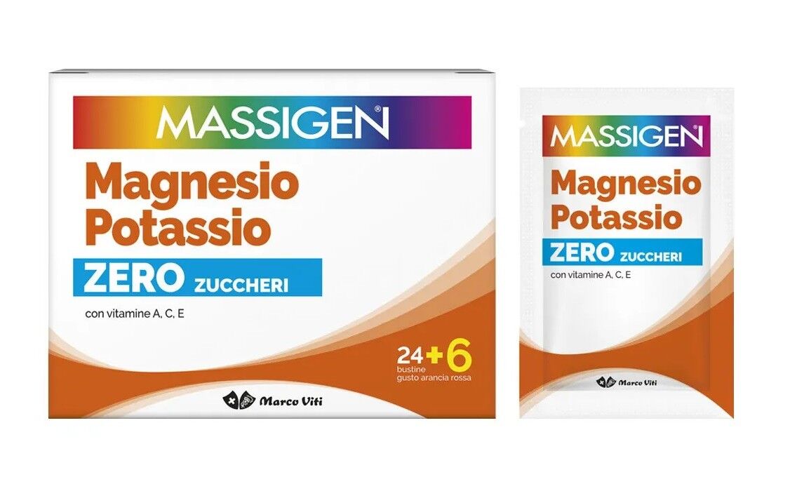 Marco Viti Massigen magnesio potassio senza zuccheri 24+6 bustine