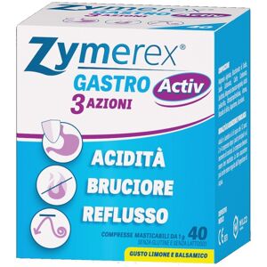 Biofarma Group Zymerex gastro activ 3 azioni 40 compresse masticabili